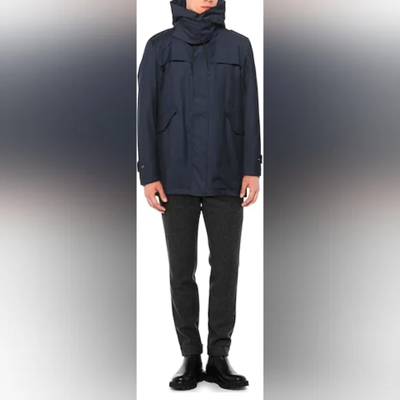 NWT ADD Down Parka Shell Jacket Dark Blue MSRP $910